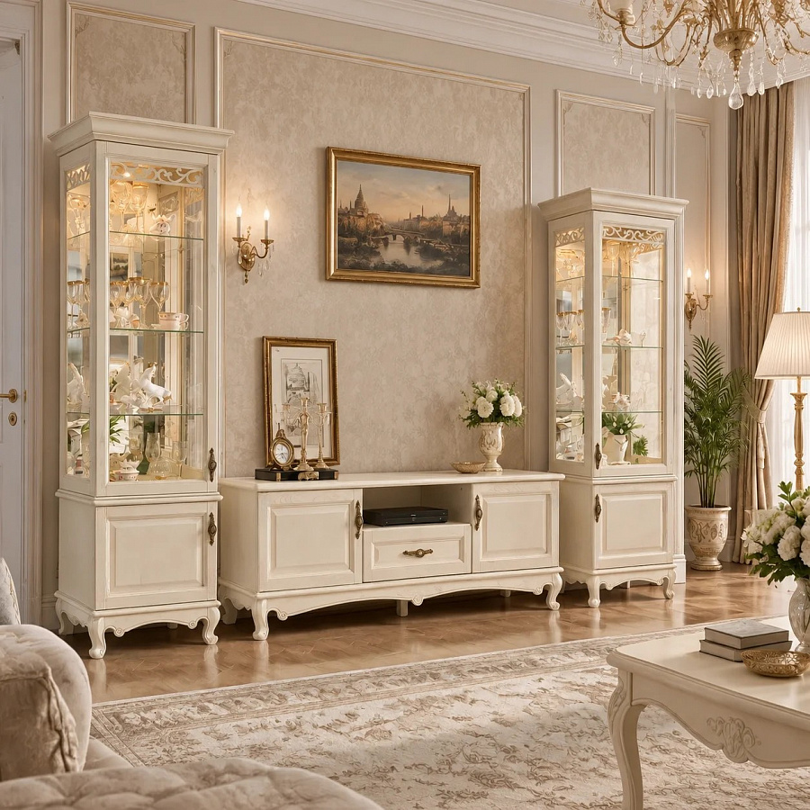 Гостиная "Венеция" (ваниль)   (ВЫСТАВОЧНЫЙ ОБРАЗЕЦ)